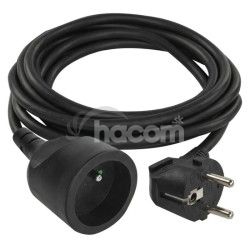 Predl�ovac� k�bel 3 m / 1 z�suvka / �ierny / PVC / 1,5 mm2 PC0113R