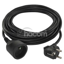 Predl�ovac� k�bel 5 m / 1 z�suvka / �ierny / PVC / 1,5 mm2 PC0115R