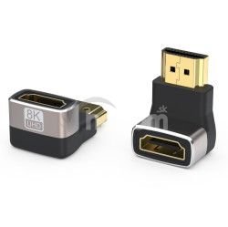 PremiumCord 8K Adaptr spojka HDMI A - HDMI A, F/M, zahnut do pravho uhla 90  kphdma-39