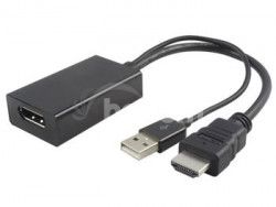 PremiumCord adaptér HDMI to DisplayPort Male / Female s napájaním z USB kportad09