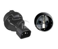 PremiumCord Adaptr IEC C14 M - SCHUKO CEE 7/3 F kpsr-05