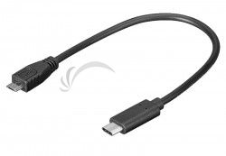 PremiumCord adaptr USB-C - microUSB 2.0, 0,2m kur31-02