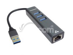 PremiumCord Adapter USB3.0 - RJ45 + 3x USB 3.0 kuethernet7