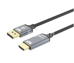 PremiumCord DisplayPort 1.4 na HDMI2.1 kbel pre rozlenie 8K @ 60Hz, 4K @ 144Hz, 2m kportadk05-02