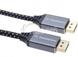 PremiumCord DisplayPort 1.4 ppojn kabel, kovov a zlacen konektory, 1,5m kport10-015