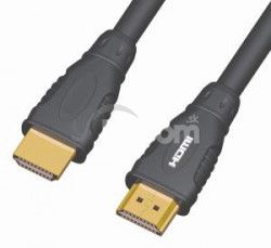 PremiumCord Kábel HDMI A - HDMI AM / M 1m, zlac.kon. kphdmi1
