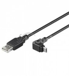 PremiumCord Kbel micro USB 2.0, AB, 90 , 1m ku2m1f-90