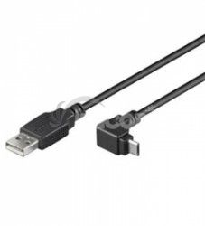 PremiumCord Kbel microUSB 2.0, AB, 90 , 1.8m ku2m2f-90