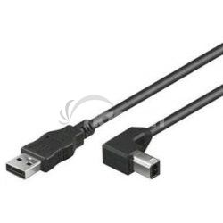 PremiumCord Kbel USB 2.0, AB, 2m sa zahnutm USB-B konektorom 90  ku2ab2-90