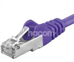 PremiumCord Patch kbel cat6 S-FTP, RJ45-RJ45, AWG 26/7 0,5m, fialov sp6asftp005V