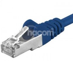 PremiumCord Patch kbel cat6 S-FTP, RJ45-RJ45, AWG 26/7 0,5m, modr sp6asftp005B