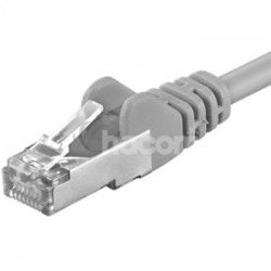 PremiumCord Patch kábel cat6 S-FTP, RJ45-RJ45, AWG 26/7 0,5m, šedá sp6asftp005