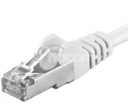 PremiumCord Patch kbel cat6 S-FTP, RJ45-RJ45, AWG 26/7 1m, biela sp6asftp010W