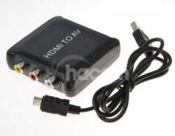 PremiumCord prevodnk HDMI na kompozitn signl a stereo zvuk khcon-16