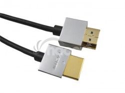PremiumCord Slim HDMI High Speed + Ethernet kbel, pozlten konektory, 0,5m kphdmes05