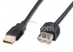 PremiumCord USB 2.0 kbel predlovac, AA, 1m, ierny kupaa1bk