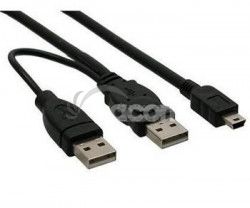 PremiumCord USB 2.0 napjac Y kbel A / M + A / M - A / M mini 0.4m + 0.5m ku2y02