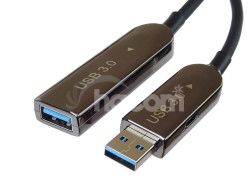 PremiumCord USB 3.0 + 2.0 AOC kbel A/M - A/F 10m ku3fiber10