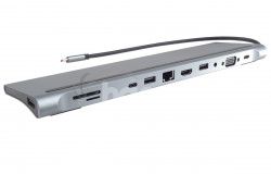 PremiumCord USB-C Full Size MST Dokovacia stanica vhodná pod notebook ku31dock17