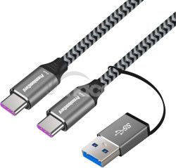 PremiumCord USB-C kbel (USB 3.2, 5A, 20Gbit/s) 2m ku31cq2