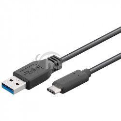 PremiumCord USB-C / male - USB 3.0 A / Male, ierny, 15cm ku31ca015bk