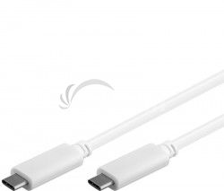 PremiumCord USB-C / male - USB-C / male, biely, 1m ku31cc1w