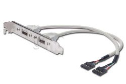 PremiumCord USB vvod z MB na zslepku, 2x USB-A kuzas