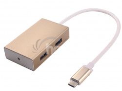 PremiumCord USB3.1 húb 4x USB3.0 hliníkové puzdro ku31hub01