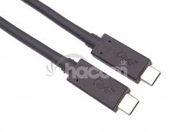 PremiumCord USB4  40Gbps 8K @ 60Hz kbel Thunderbolt 3 certifikovan USB-IF 0,8m ku4cx08bk