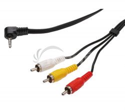 PremiumCord Video + Audio kábel, stereo 3.5mm 4 pinový - 3x CINCH RCA tienený, M / M, 1,5m kjack4cin