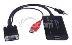 PremiumCord konvertor VGA + audio na HDMI KHCON-04