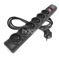 Prepov ochrana  6 zsuviek, 1,5 m, ierna P54018