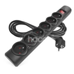 Prepov ochrana  6 zsuviek, 3 m, ierna P54019