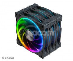 pdavn ventiltor Akasa SOHO AR LED 12 cm RGB 3 ks AK-FN108-KT03