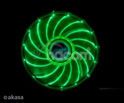 prdavn ventiltor Akasa Vegas LED 12 cm zelen AK-FN091-GN