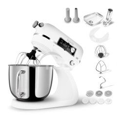 Salente DigiChef+, kuchynsk robot, misa 6 litrov, celokovov, masomlynek, digitlny displej, biely DIGICHEF+