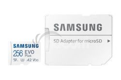 Samsung EVO Plus/micro SDXC/256GB/UHS-I U3 / Class 10/+ Adaptr/Biela MB-MC256SA/EU