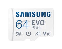 Samsung EVO Plus/micro SDXC/64GB/UHS-I U1 / Class 10/+ Adaptr/Biela MB-MC64SA/EU