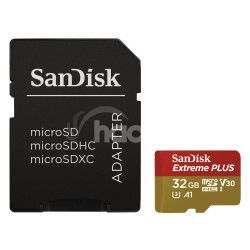 SanDisk Extreme PLUS microSDHC 32GB 100MB/s + ada. SDSQXBG-032G-GN6MA
