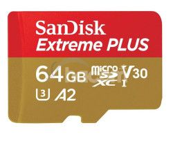 SanDisk Extreme PLUS microSDXC 64GB 200MB/s + ada. SDSQXBU-064G-GN6MA
