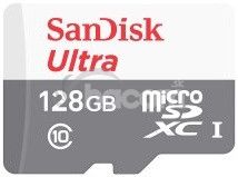 SanDisk Ultra/micro SDXC/128GB/100MBps/UHS-I U1 / Class 10 SDSQUNR-128G-GN6MN