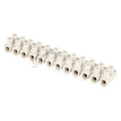 Skrutkov� svorkovnica 12� 6�10 mm2, 450 V, biela A4103