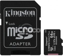 64GB microSDXC Kingston Canvas Select Plus A1 CL10 100MB / s + adaptér SDCS2/64GB