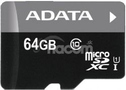 ADATA 64GB microSDXC Premier, Class10 with Adapter AUSDX64GUICL10-RA1