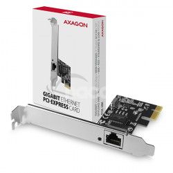 AXAGON PCEE-GRH, PCIe sieťová karta - 1x Gigabit Ethernet port (RJ-45), Realtek, vr. LP PCEE-GRH