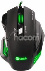 C-TECH Akanthou herná myš, zelené podsvietenie, USB GM-01G