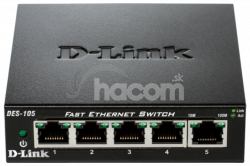 D-Link DES-105 kovov 5-port 10/100 Desktop Switch DES-105/E