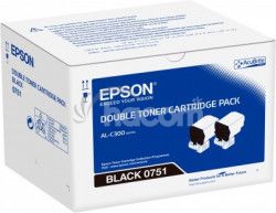 Double pack Toner Black - Epson WorkForce AL-C300 C13S050751
