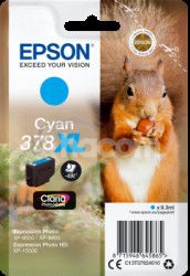 Epson Singlepack Cyan 378 XL Claria Photo HD Ink C13T37924010