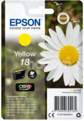 Epson Singlepack Yellow 18 Claria Home Ink C13T18044012